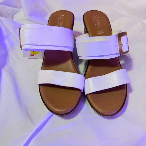 LOTTINI White sandals size 9 NWT - Picture 1 of 6